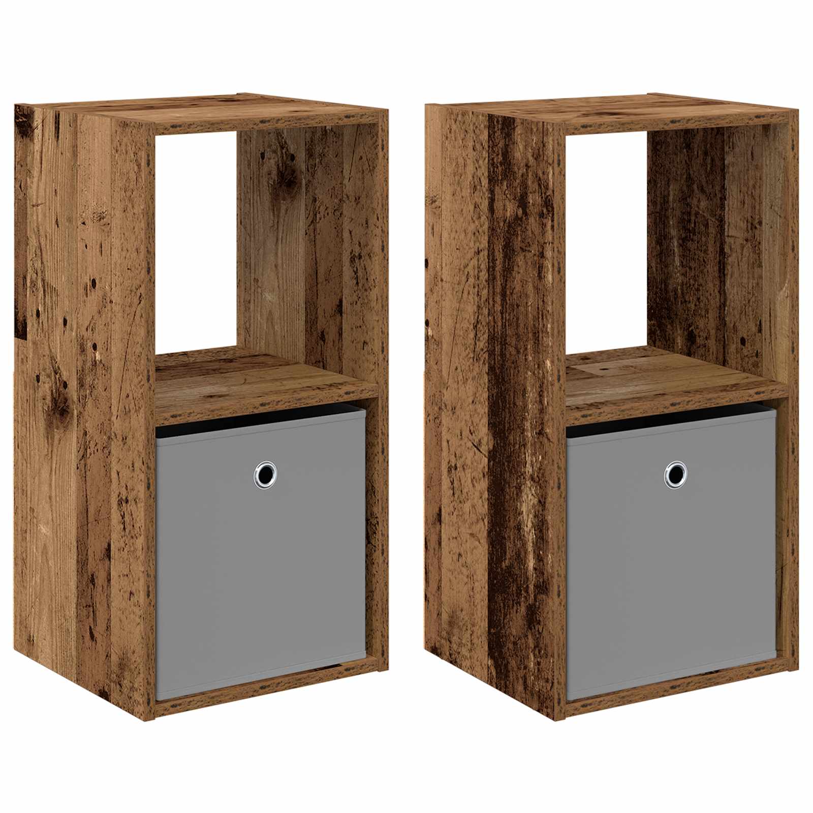 Nachttisch 2 pcs Altholz 35 x 32 x 68,5 cm Holzwerkstoff