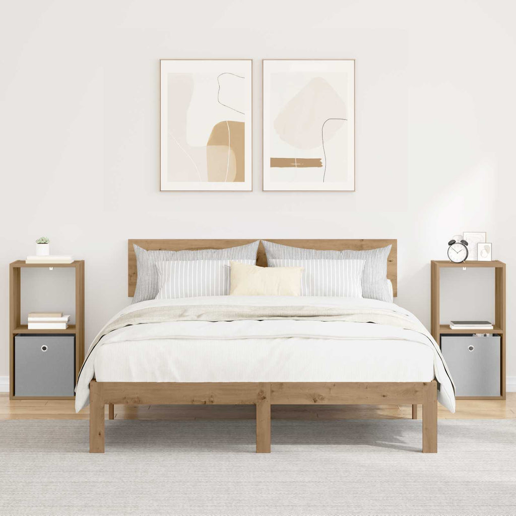Nachttisch 2 pcs Artisan-Eiche 35 x 32 x 68,5 cm Holzwerkstoff