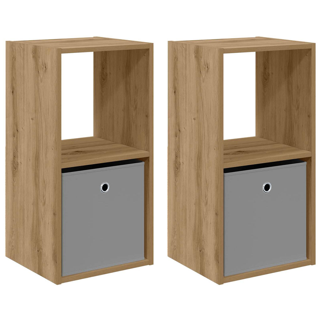 Nachttisch 2 pcs Artisan-Eiche 35 x 32 x 68,5 cm Holzwerkstoff