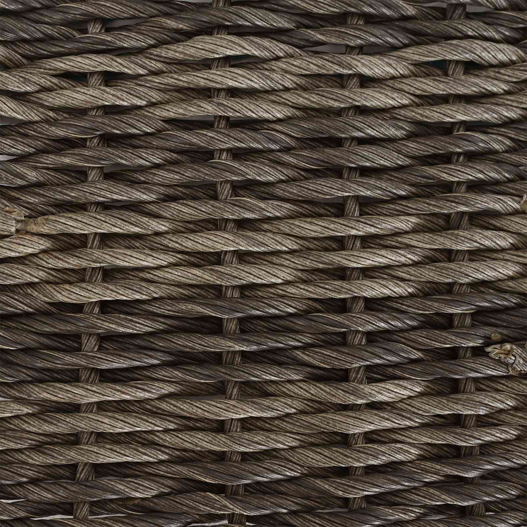 Gartenstuhl mit Kissen 2 pcs Grau und Dunkelgrau Poly-Rattan