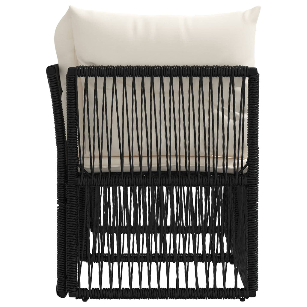 Garten-Sofa 2-Sitzanzahl Schwarz Poly-Rattan