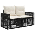 Garten-Sofa 2-Sitzanzahl Schwarz Poly-Rattan