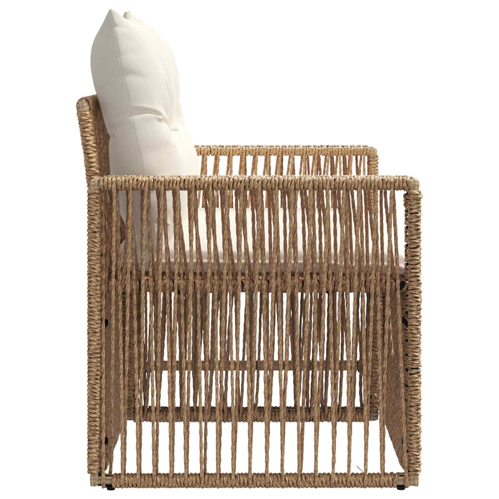Garten-Sofa 2-Sitzanzahl Beige Poly-Rattan