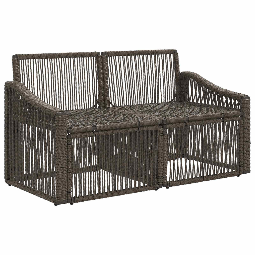 Garten-Sofa 2-Sitzanzahl Grau Poly-Rattan