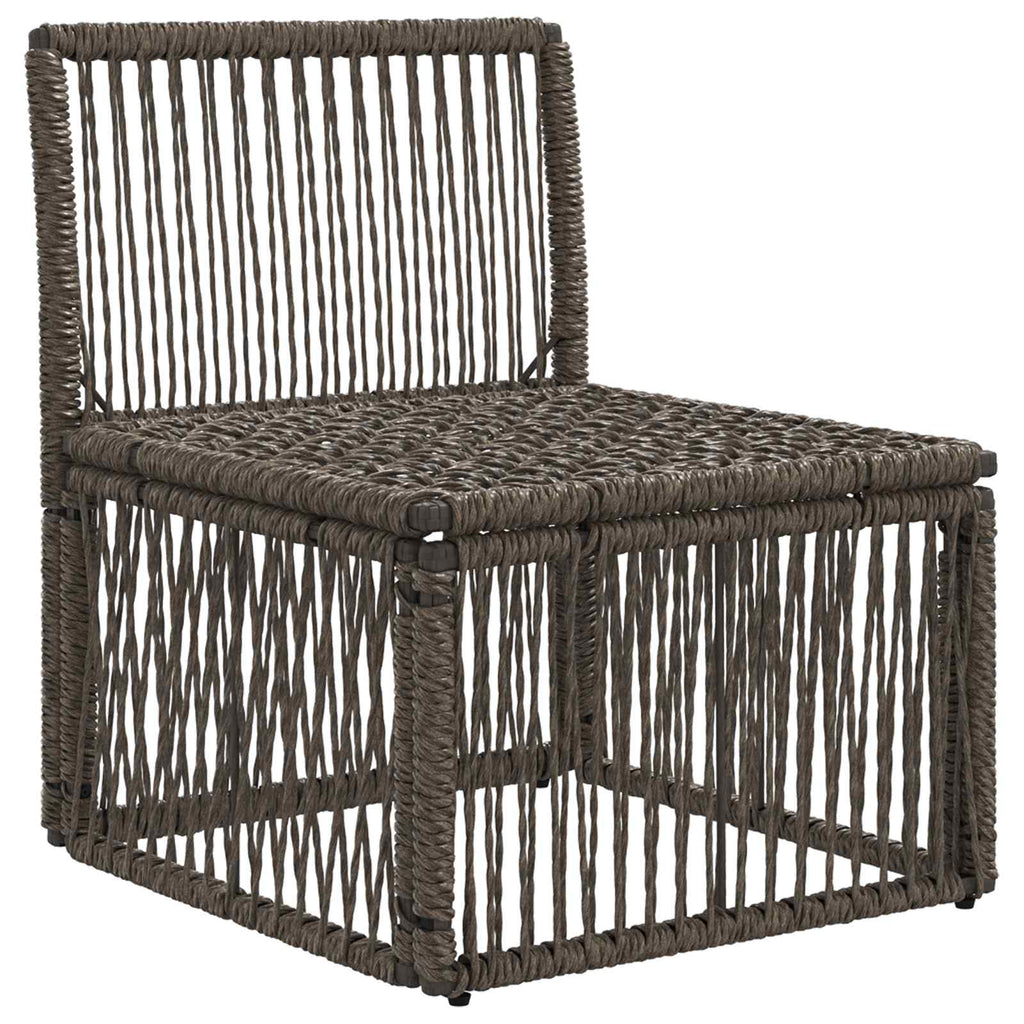 Armfreies Sofa Grau Poly-Rattan