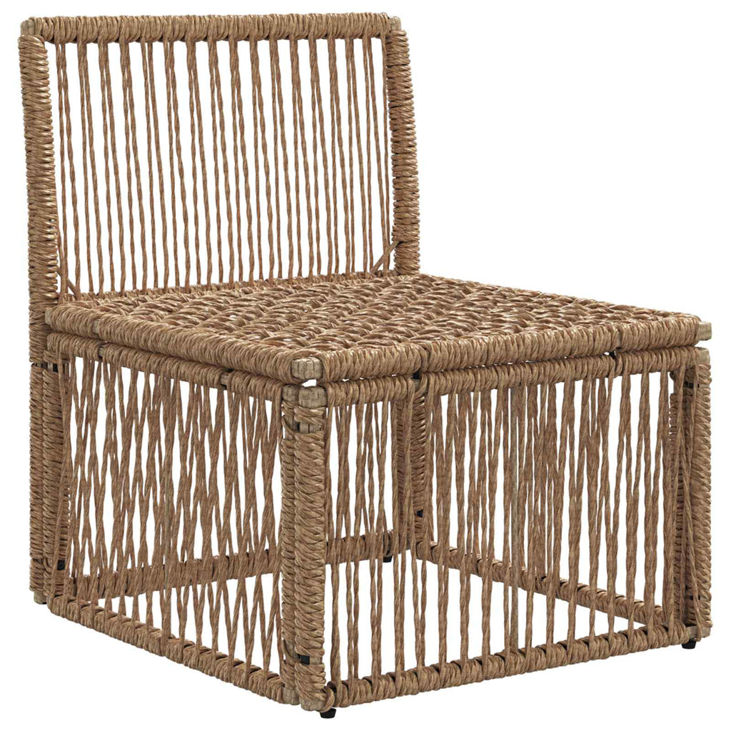 Armfreies Sofa Beige Poly-Rattan