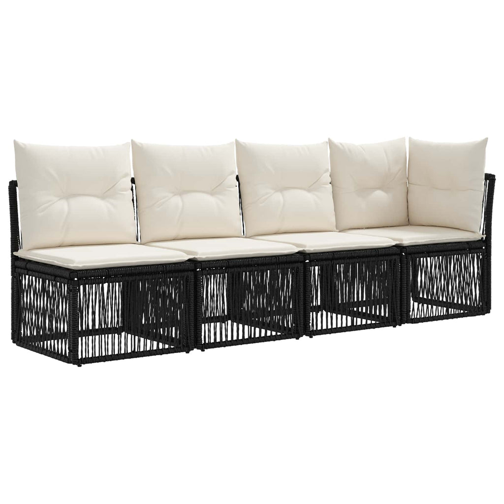 4-Sitzer Sofa mit linker Armlehne 4 pcs 4-Sitzanzahl Schwarz