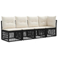 4-Sitzer Sofa mit linker Armlehne 4 pcs 4-Sitzanzahl Schwarz