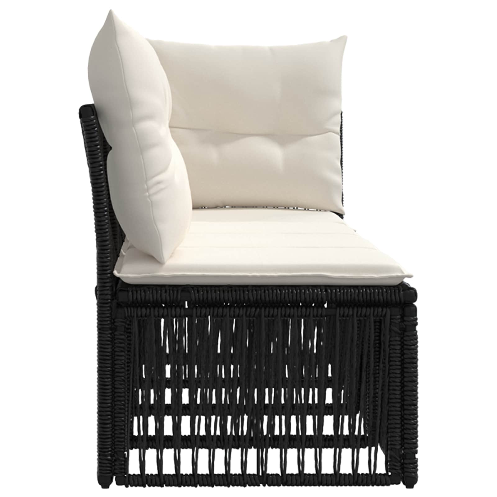 4-Sitzer Sofa mit linker Armlehne 4 pcs 4-Sitzanzahl Schwarz