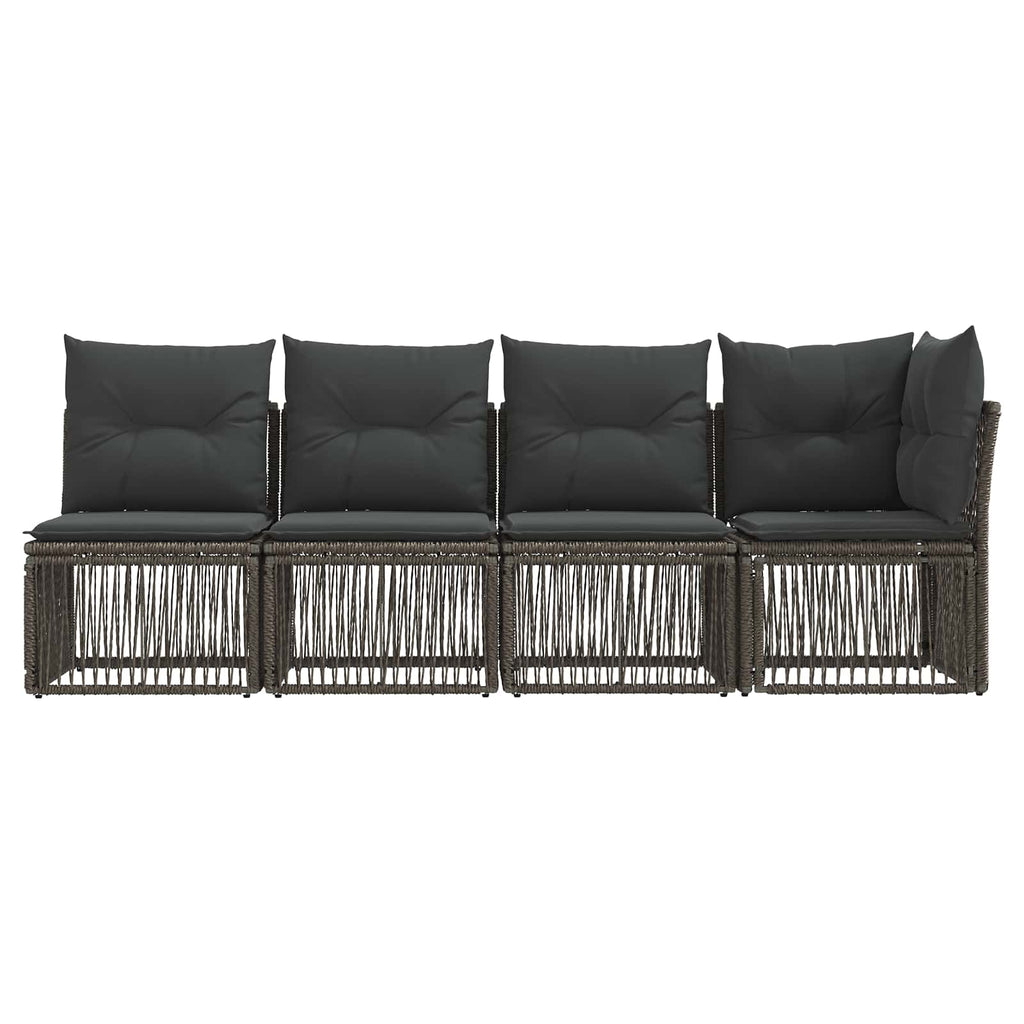 4-Sitzer Sofa mit linker Armlehne 4 pcs 4-Sitzanzahl Grau