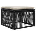 Fußhocker Schwarz Poly-Rattan