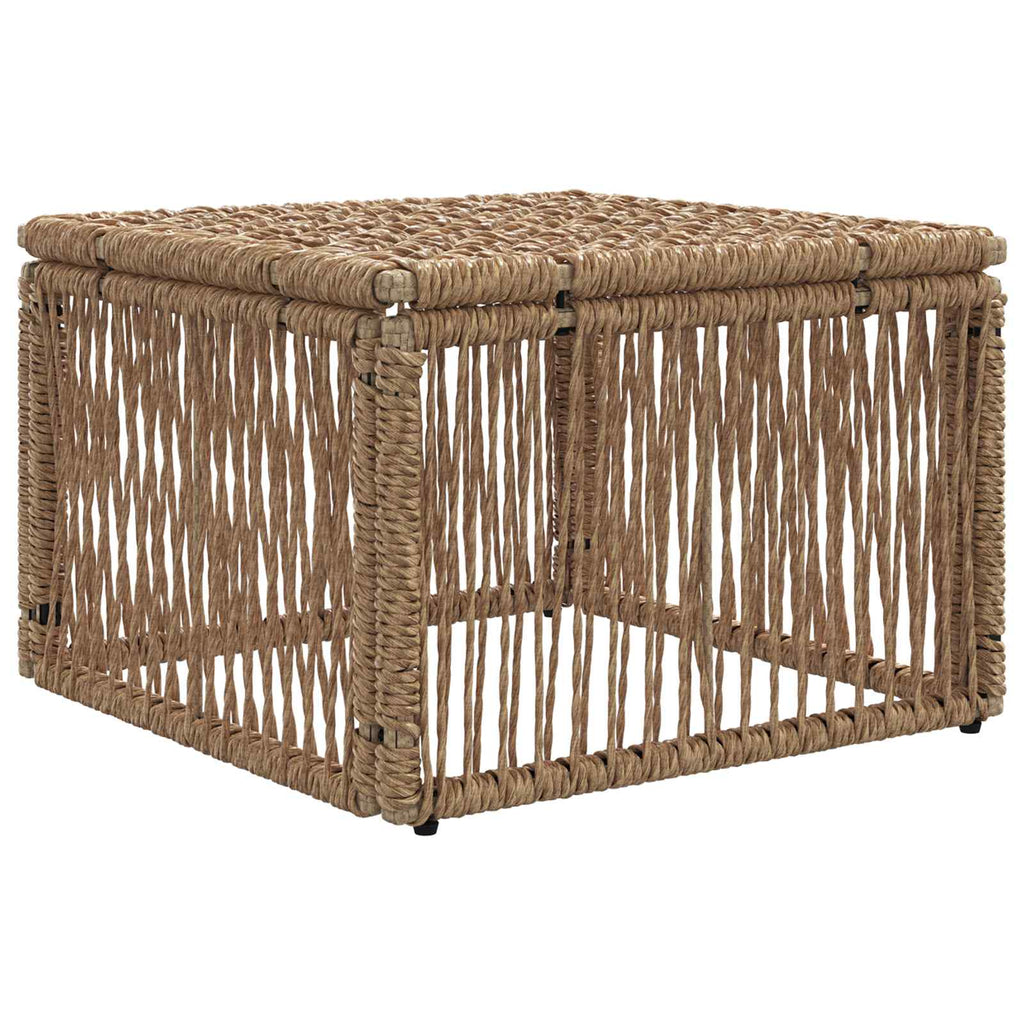 Fußhocker Beige Poly-Rattan