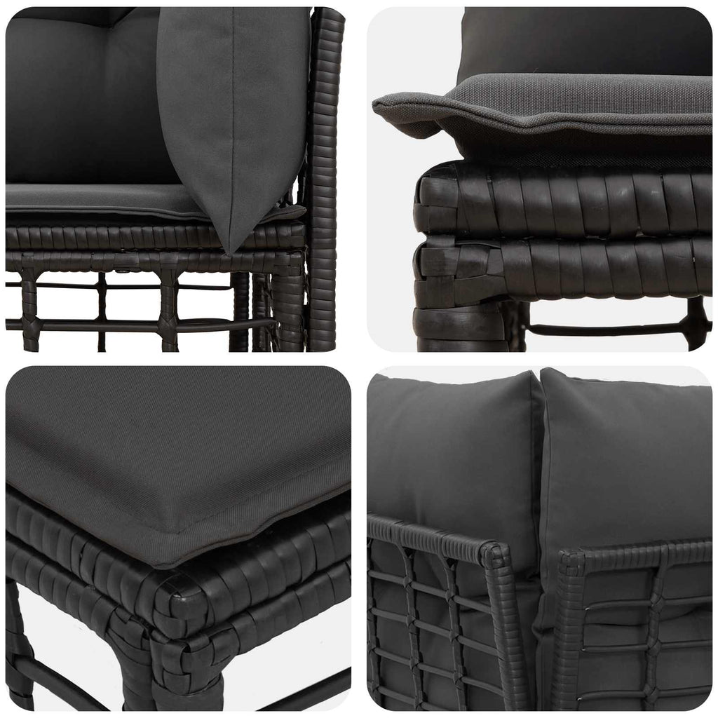 4-Sitzer Garten-Sofa mit linker Armlehne 4 pcs 4-Sitzanzahl