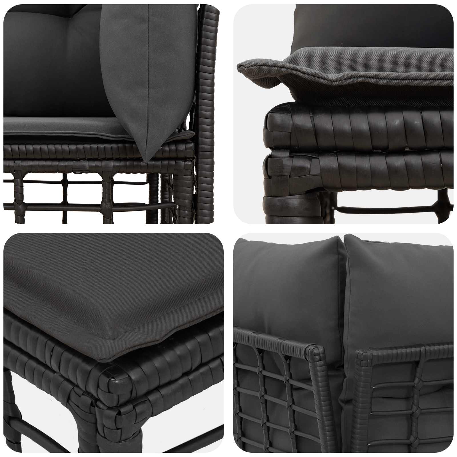 4-Sitzer Garten-Sofa mit linker Armlehne 4 pcs 4-Sitzanzahl