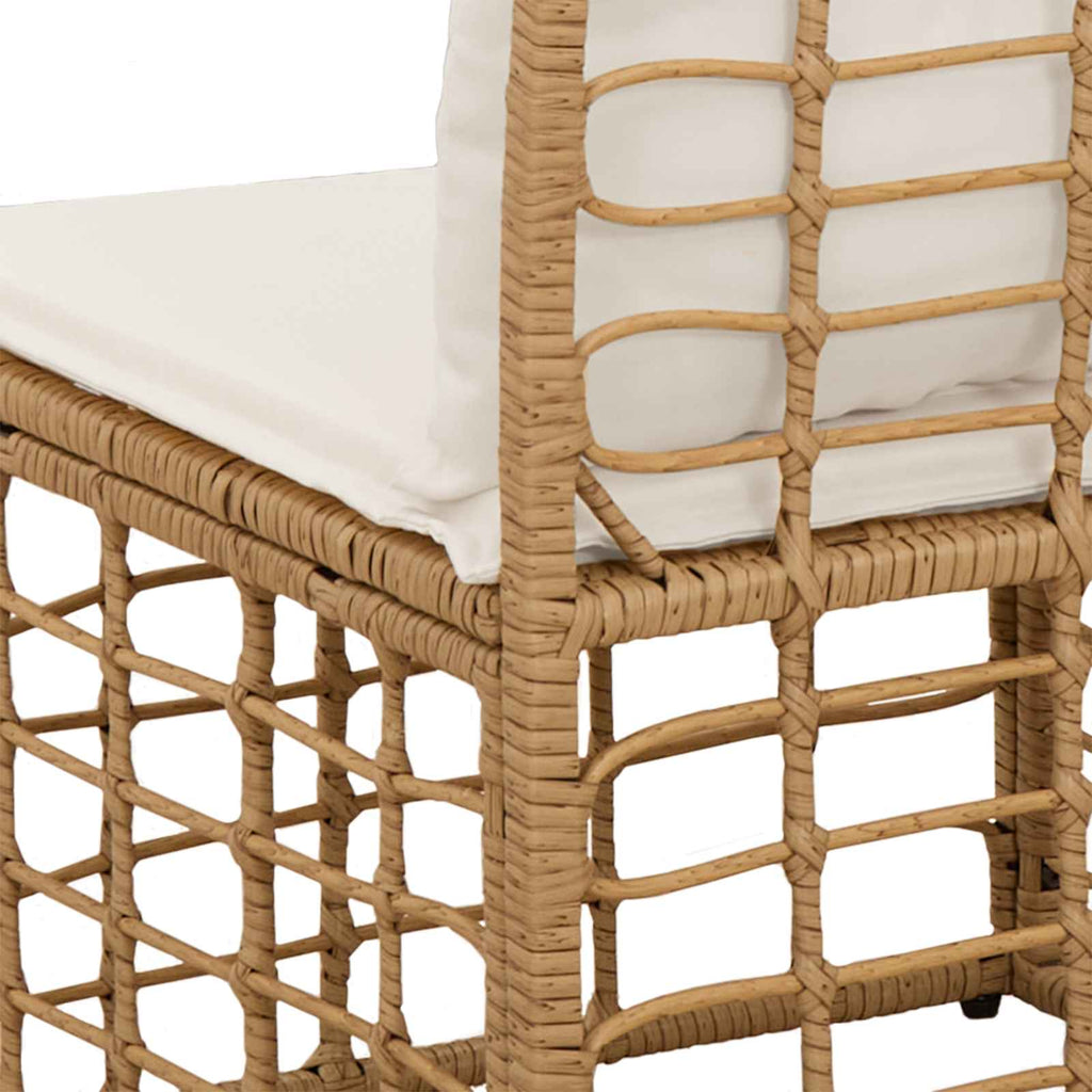 4-Sitzer Garten-Sofa ohne Armlehnen 4 pcs 4-Sitzanzahl Natur