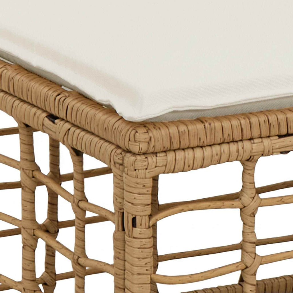 4-Sitzer Garten-Sofa ohne Armlehnen 4 pcs 4-Sitzanzahl Natur
