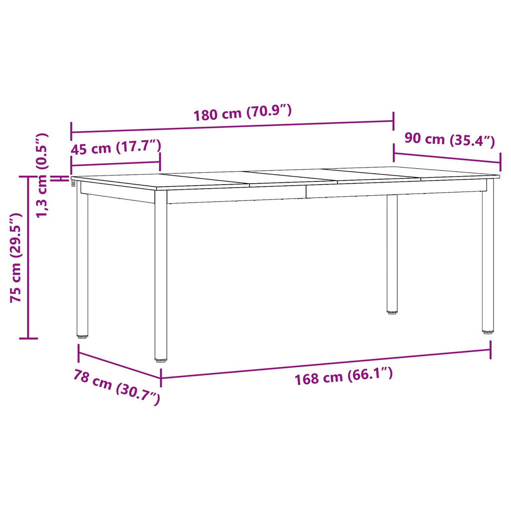 Esstische 2 pcs 180 x 90 x 75 cm Holzwerkstoff Rechtwinklig