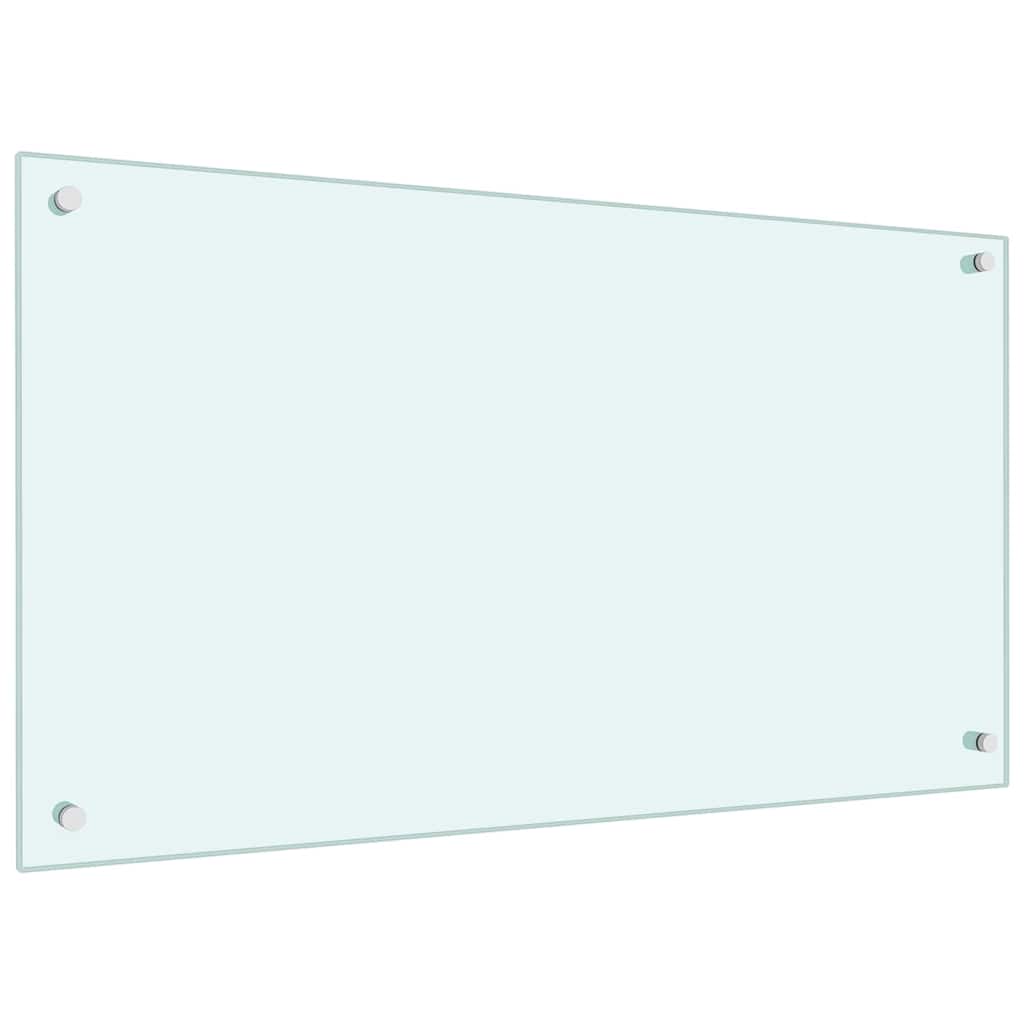 Küchenrückwand 2 pcs Weiß 90 x 50 cm Gehärtetes Glas