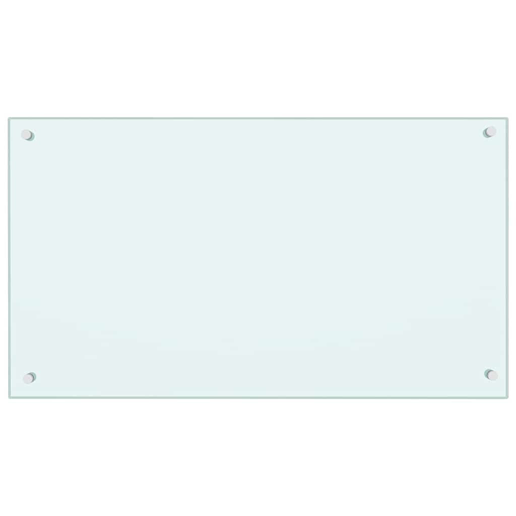 Küchenrückwand 2 pcs Weiß 90 x 50 cm Gehärtetes Glas
