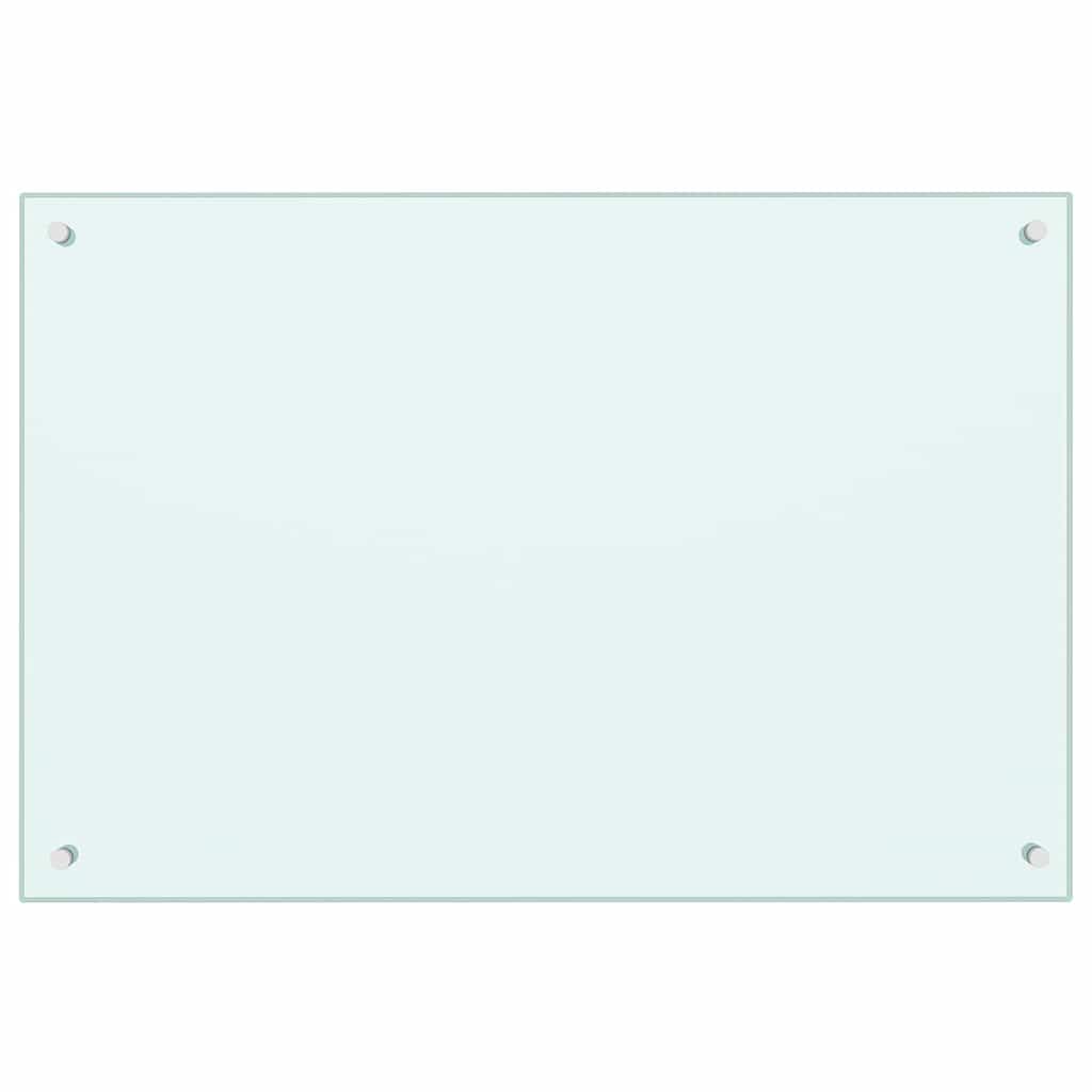Küchenrückwand 2 pcs Weiß 90 x 60 cm Gehärtetes Glas