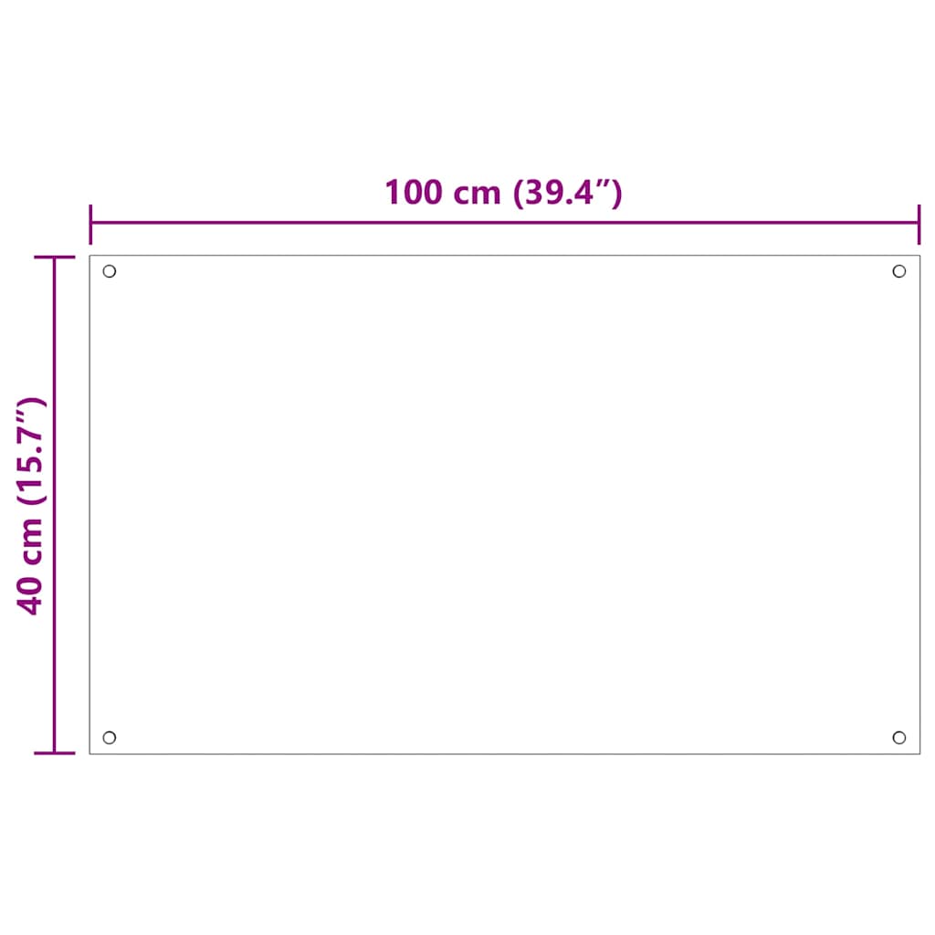 Küchenrückwand 2 pcs Weiß 100 x 40 cm Gehärtetes Glas