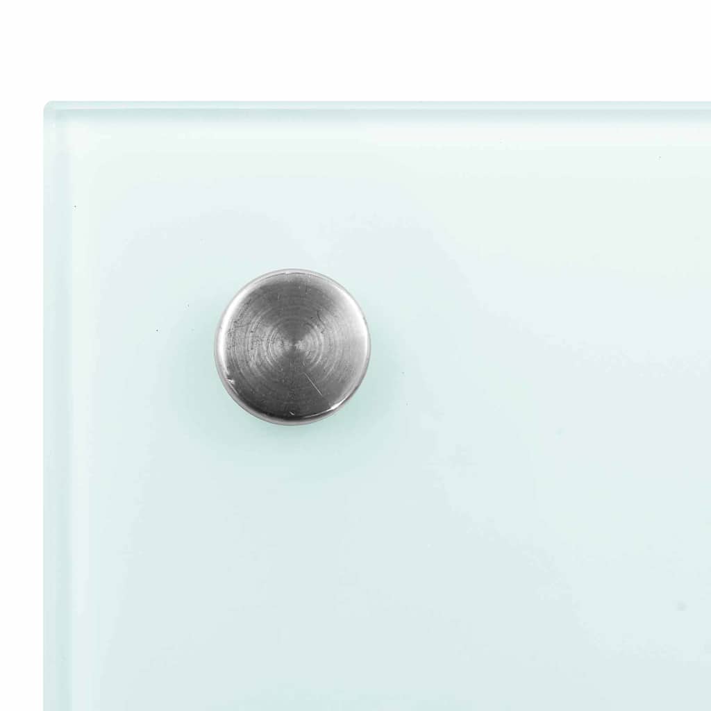 Küchenrückwand 2 pcs Weiß 100 x 50 cm Gehärtetes Glas