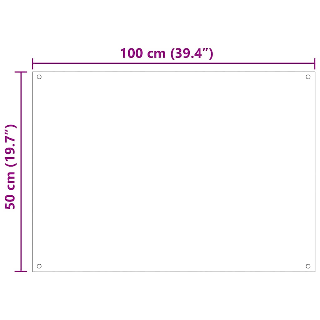 Küchenrückwand 2 pcs Weiß 100 x 50 cm Gehärtetes Glas