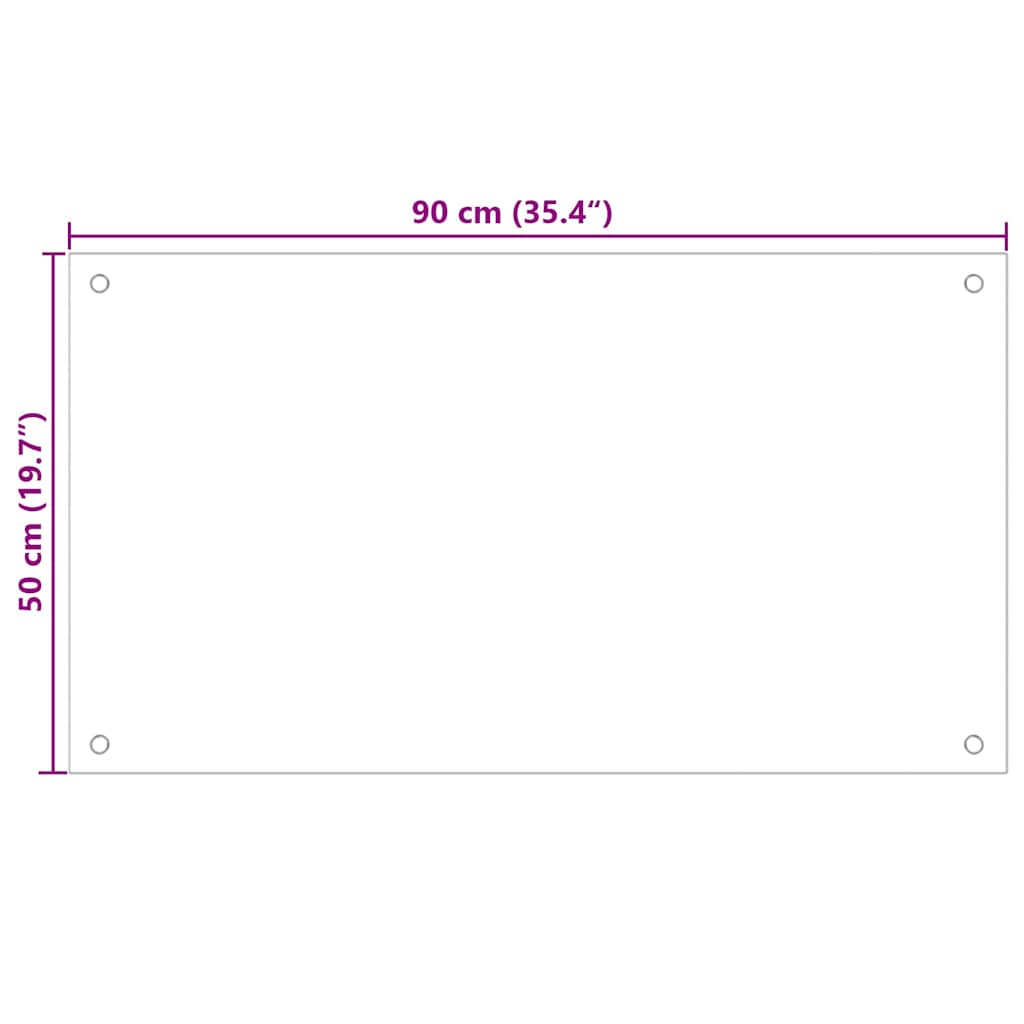 Küchenrückwand 2 pcs Schwarz 90 x 50 cm Gehärtetes Glas
