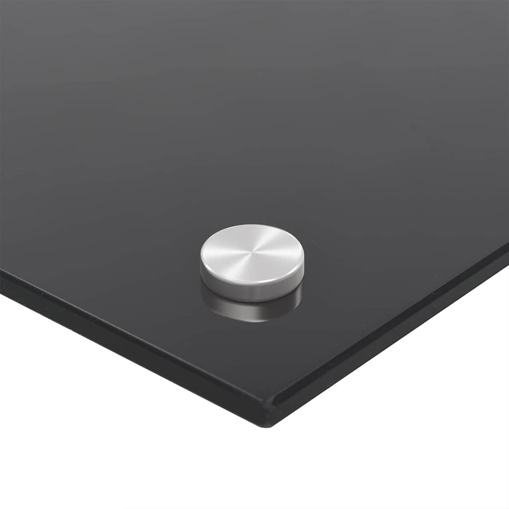 Küchenrückwand 2 pcs Schwarz 90 x 60 cm Gehärtetes Glas