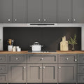 Küchenrückwand 2 pcs Schwarz 100 x 60 cm Gehärtetes Glas