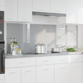 Küchenrückwand 2 pcs Hellgrau 90 x 60 cm Gehärtetes Glas