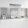 Küchenrückwand 2 pcs Hellgrau 100 x 60 cm Gehärtetes Glas