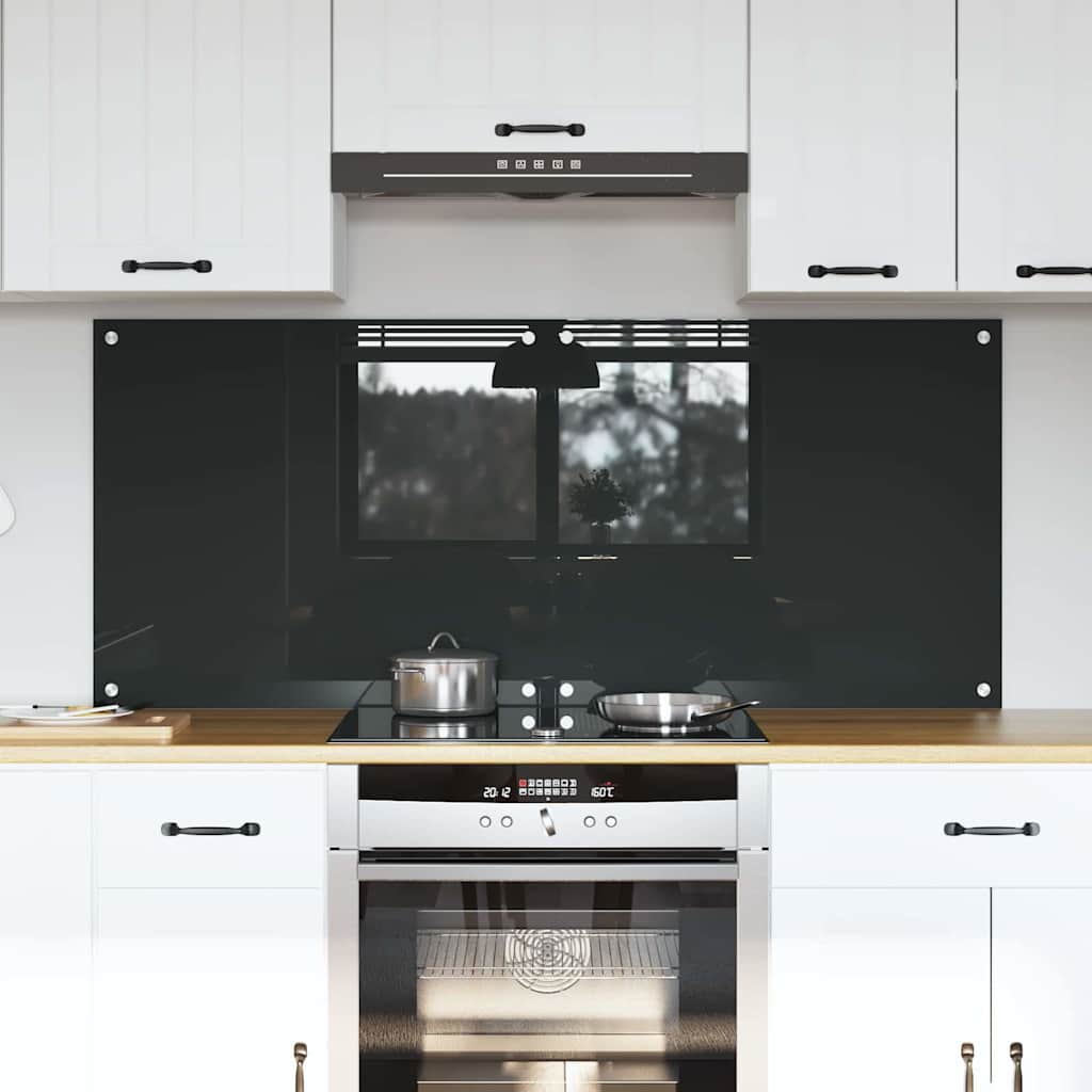 Küchenrückwand 2 pcs Dunkelgrau 70 x 60 cm Gehärtetes Glas