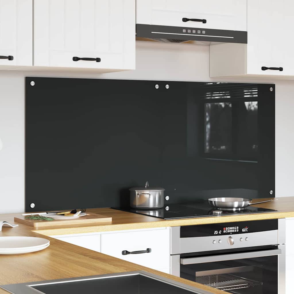 Küchenrückwand 2 pcs Dunkelgrau 70 x 60 cm Gehärtetes Glas