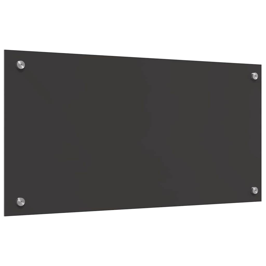 Küchenrückwand 2 pcs Dunkelgrau 80 x 40 cm Gehärtetes Glas