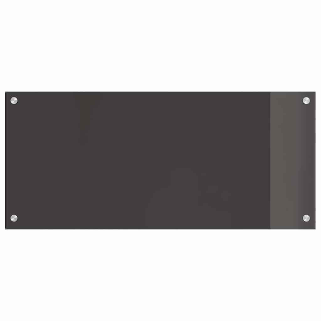 Küchenrückwand 2 pcs Dunkelgrau 90 x 40 cm Gehärtetes Glas
