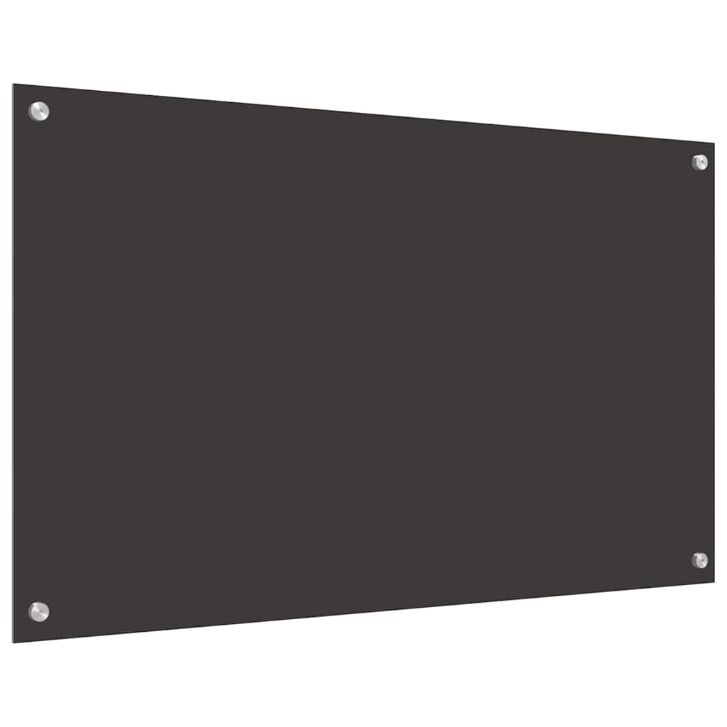 Küchenrückwand 2 pcs Dunkelgrau 100 x 60 cm Gehärtetes Glas