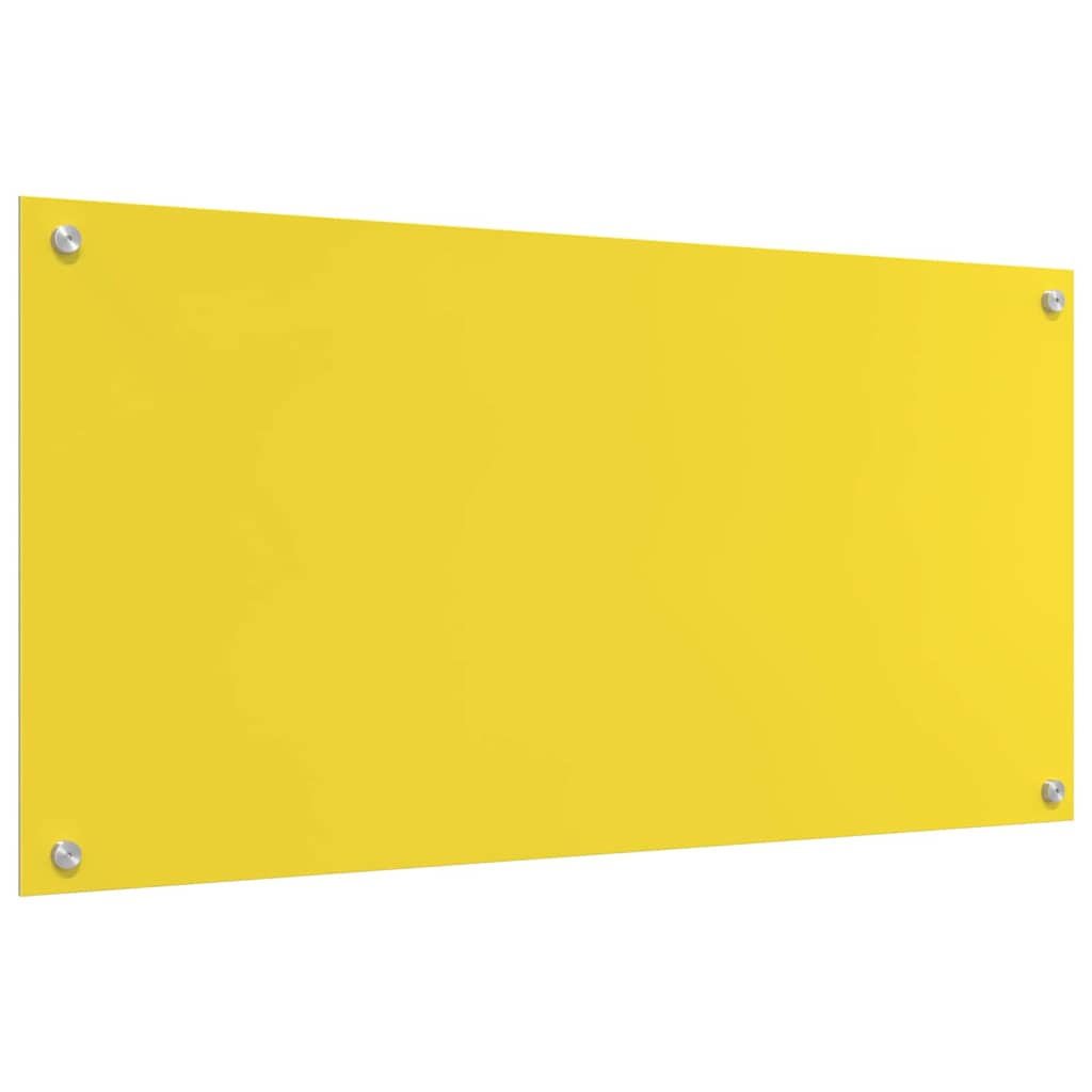 Küchenrückwand 2 pcs Gelb 100 x 50 cm Gehärtetes Glas