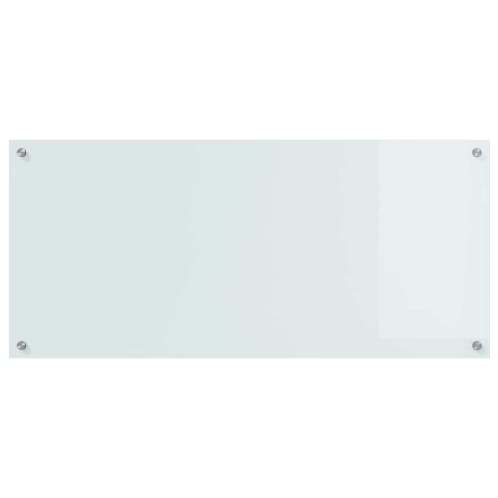Küchenrückwand 2 pcs Weiß 110 x 50 cm Gehärtetes Glas