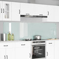 Küchenrückwand 2 pcs Weiß 110 x 60 cm Gehärtetes Glas