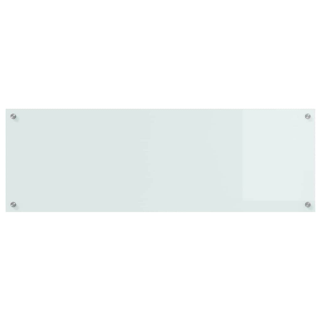 Küchenrückwand 2 pcs Weiß 120 x 40 cm Gehärtetes Glas