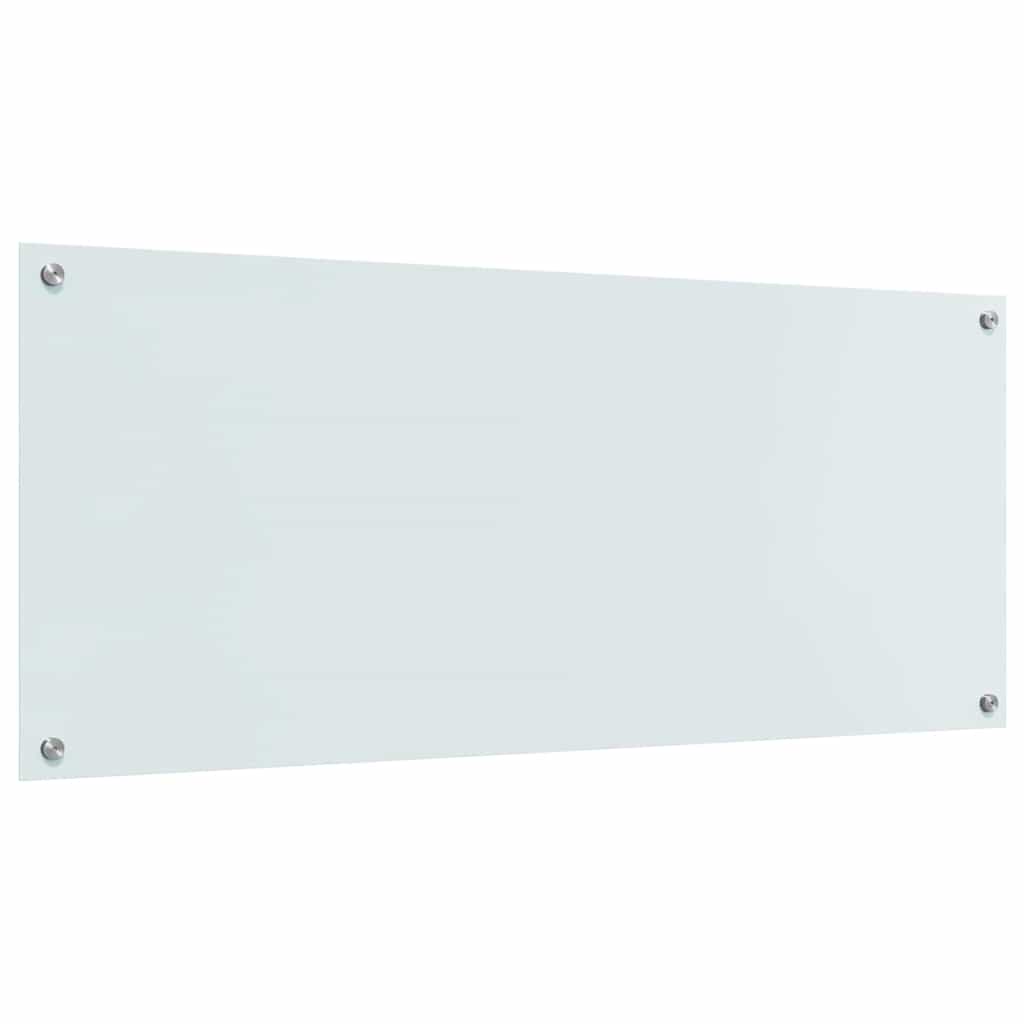 Küchenrückwand 2 pcs Weiß 120 x 50 cm Gehärtetes Glas