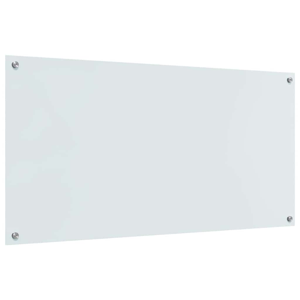 Küchenrückwand 2 pcs Weiß 120 x 60 cm Gehärtetes Glas