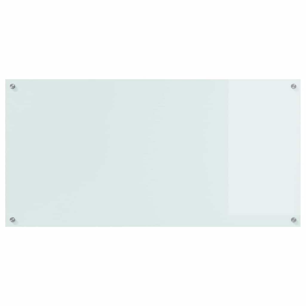 Küchenrückwand 2 pcs Weiß 120 x 60 cm Gehärtetes Glas