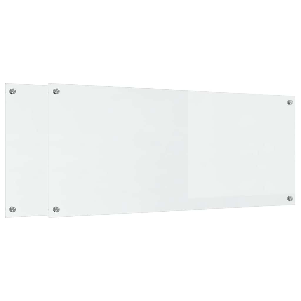 Küchenrückwand 2 pcs Transparent 120 x 50 cm Gehärtetes Glas