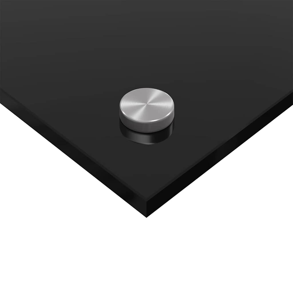 Küchenrückwand 2 pcs Schwarz 110 x 50 cm Gehärtetes Glas