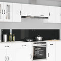 Küchenrückwand 2 pcs Schwarz 120 x 40 cm Gehärtetes Glas