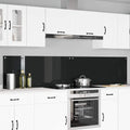 Küchenrückwand 2 pcs Schwarz 120 x 50 cm Gehärtetes Glas