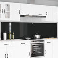 Küchenrückwand 2 pcs Schwarz 120 x 60 cm Gehärtetes Glas