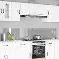 Küchenrückwand 2 pcs Hellgrau 110 x 40 cm Gehärtetes Glas